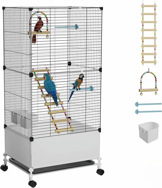 Big Flight Bird Cage, Wide Birdcage by STILLCOVE