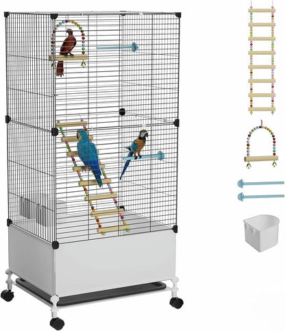 Big Flight Bird Cage, Wide Birdcage by STILLCOVE