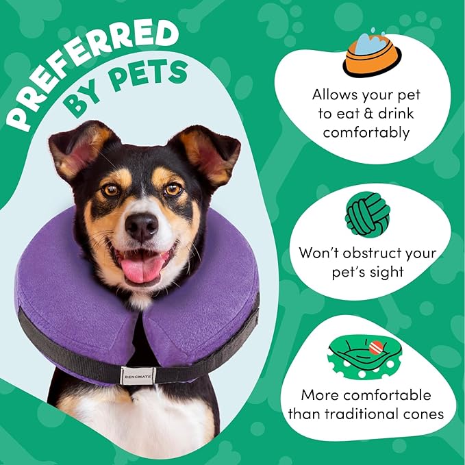 BENCMATE Inflatable Dog Cone Collar Alternative, Soft Dog Cone - Image 3
