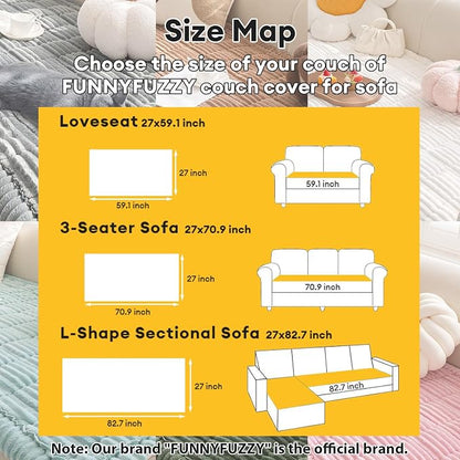 FUNNY FUZZY Pet Couch Covers for Sofa, Washable Dog Couch Cover Protector for - Image 5