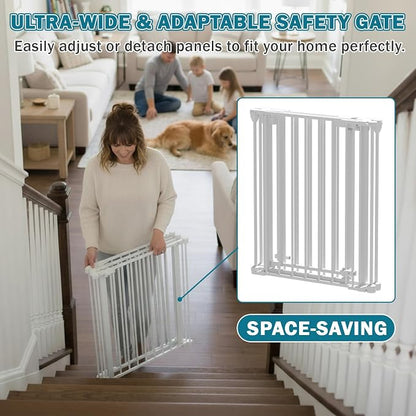 Mumeasy 80" Extra Wide Baby Gate - Image 6