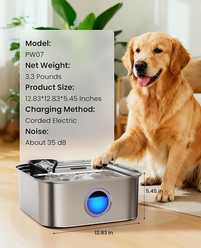 oneisall Dog Water Fountain for Large Dogs, 10L/2.6Gal Dog Fountain Water Bowl - Image 7