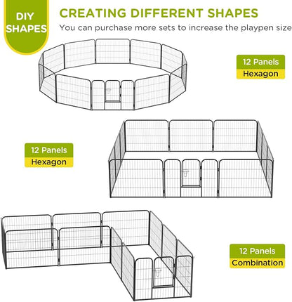 BestPet | Dog Playpen | 24 Inch, 12 Panels | Heavy Duty Metal Pet Exercise Pen - Image 4