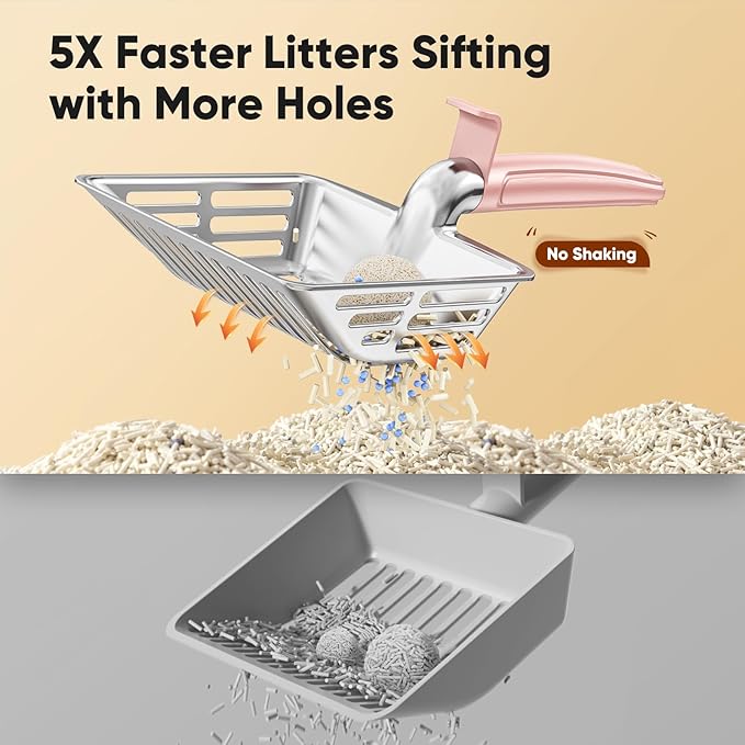 Metal Cat Litter Scoop, Large Cat Scooper - Image 7