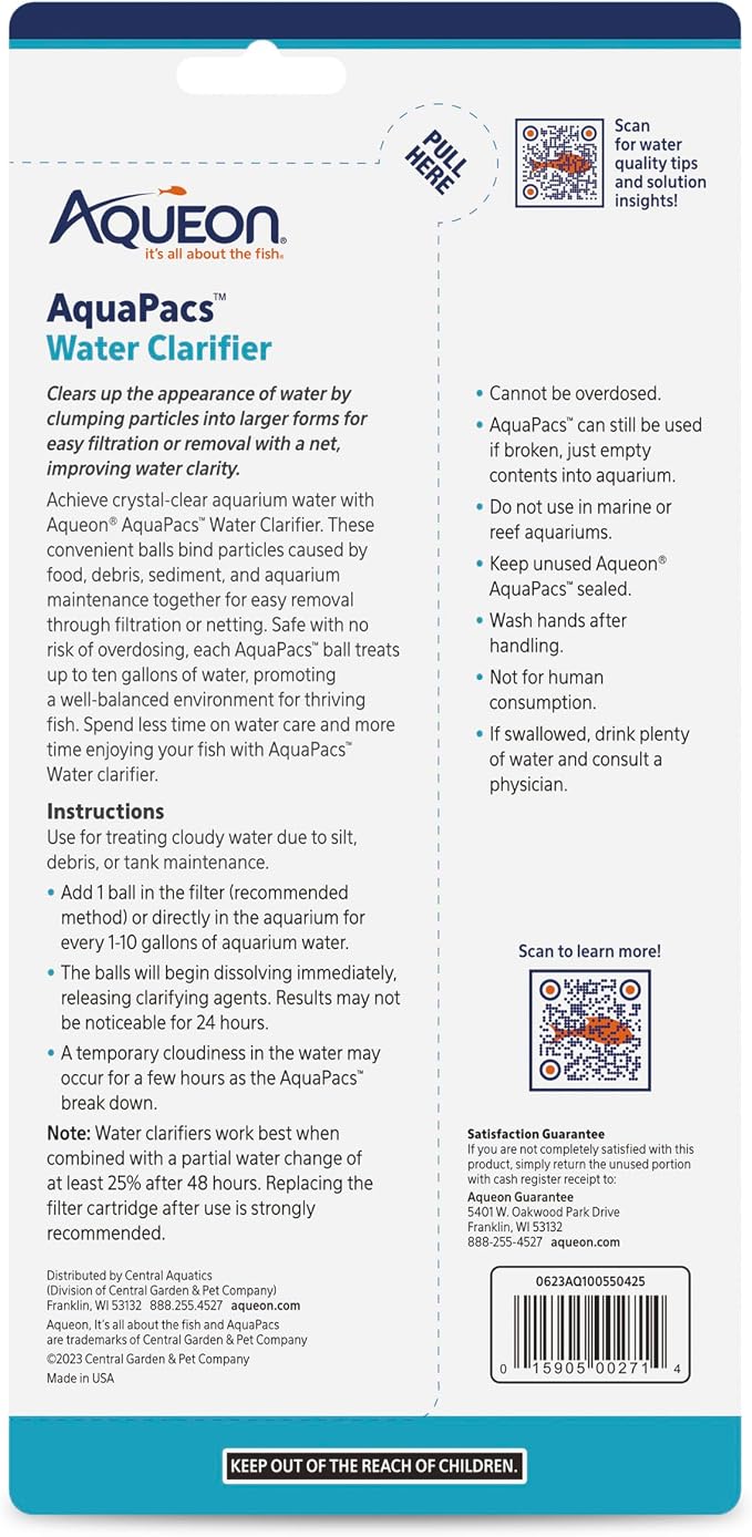 Aqueon AquaPacs Water Clarifier 12 Pack, 10 Gallon - Image 9