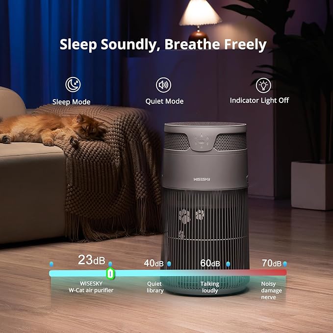 WiseSky Pet Air Purifier for Cat Owners, High-Efficiency Air Purifier for Cat - Image 4