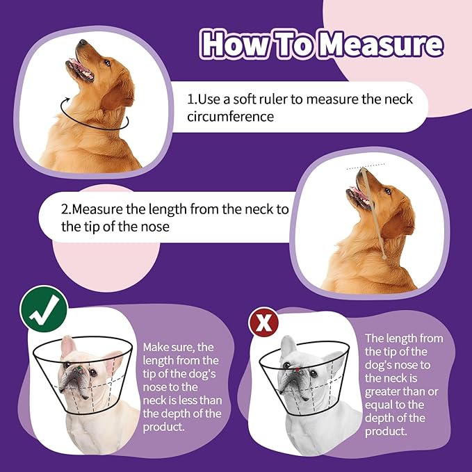 Dog Cone Collar After Surgery, Adjustable Soft Recovery Cone - Image 3