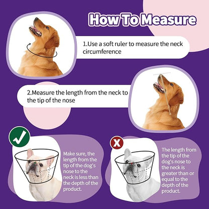Dog Cone Collar After Surgery, Adjustable Soft Recovery Cone - Image 3