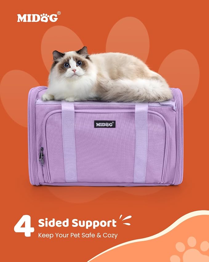 MIDOG Cat Carrier Soft for Small to Medium-Sized Cats, TSA Airline Approved - Image 7