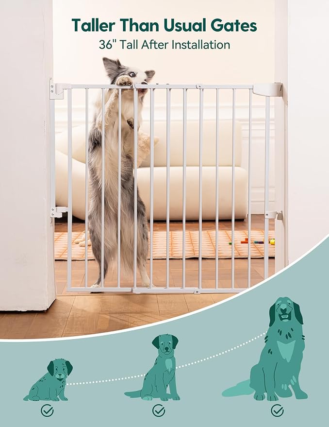Babelio 34" Tall No Bottom Bar Baby/Dog Gate - Image 3