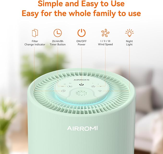 AIRROMI Air Purifier for Bedroom - Image 3