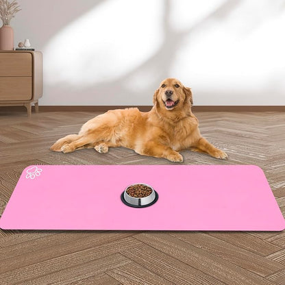 Large Pet Feeding Mat, Absorbent Quick Dry Dog Mat by yuzshin