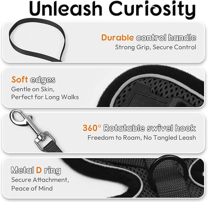 Dooradar Cat Harness and Leash Set, Escape Proof Safe Adjustable Kitten Vest - Image 6