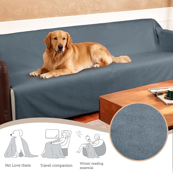 Ameritex Pet Bed Blanket Reversible 100% Waterproof Velvet Super Soft - Image 6