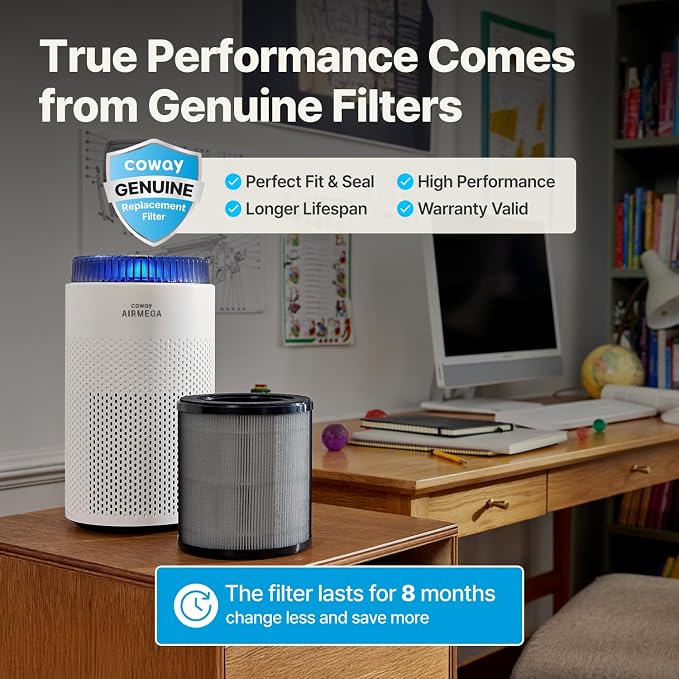COWAY Air Purifiers for Bedroom Home up to 450 ft², Particulate Filter for Smoke - Image 8