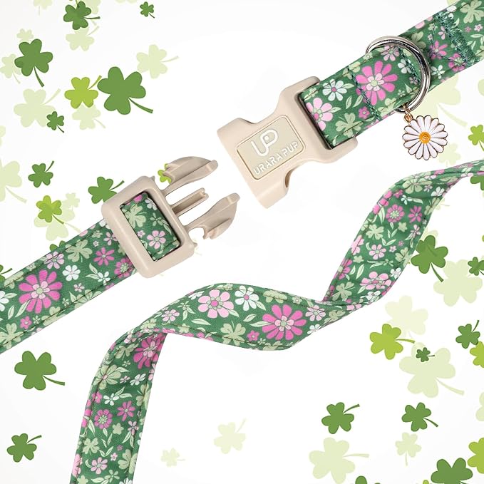 St. Patrick's Day Dog Collar, UP URARA PUP Shamrock Adjustable Pet Collar - Image 4