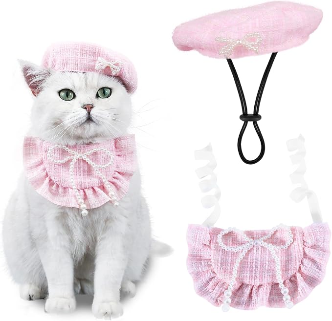 HOWWFALY 2PCS Cat Beret Hat by HOWWFALY