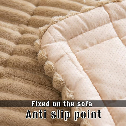 Sofa Cover Fuzzy Couch Cover for Pet, Couch Covers for Dogs Washable Non-Slip - Image 4