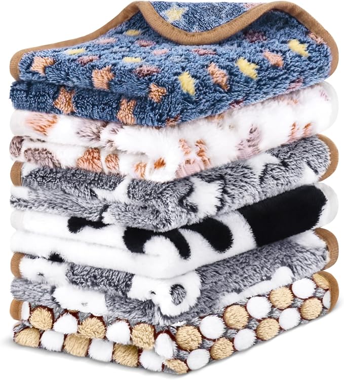 6 Pcs Guinea Pig Blankets Bedding Small Animal Cage Liners Sleep Mat Absorbent by Eilyliafe