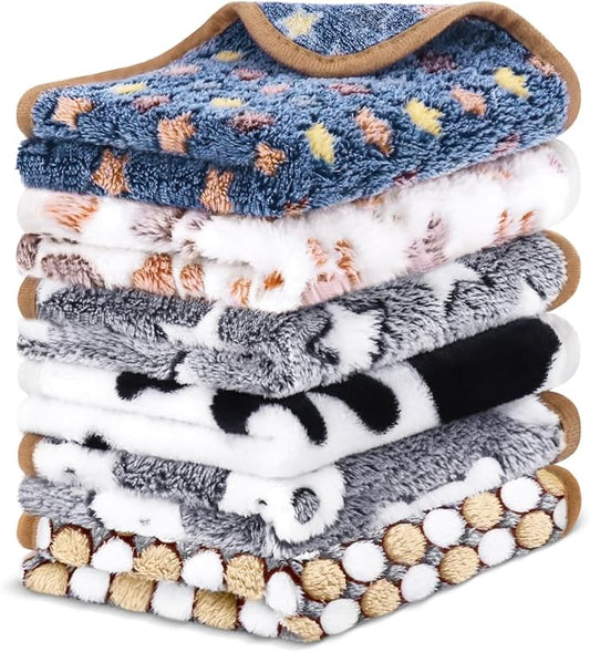 6 Pcs Guinea Pig Blankets Bedding Small Animal Cage Liners Sleep Mat Absorbent by Eilyliafe