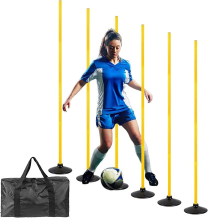 6 Pcs 5 FT Adjustable Agility Training Poles by Nbguigdstr