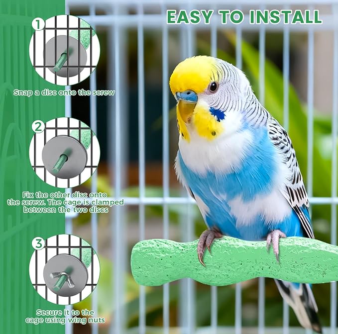 2pcs Bird Beak Grinding Stone, Anti-Slip Parakeet Nail Trimming Stick Resin - Image 4