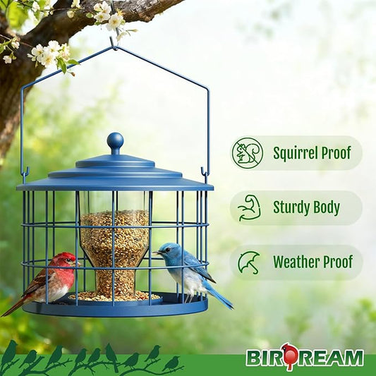 Squirrel Proof Bird Feeder, Metal Cage Bird Feeder - Image 2