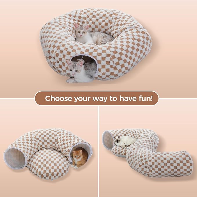 PEQULTI Cat Tunnel with Cat Bed - Image 3