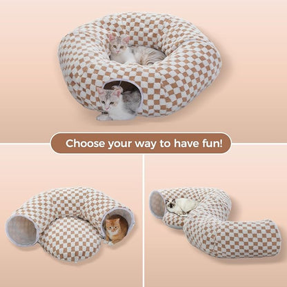 PEQULTI Cat Tunnel with Cat Bed - Image 3