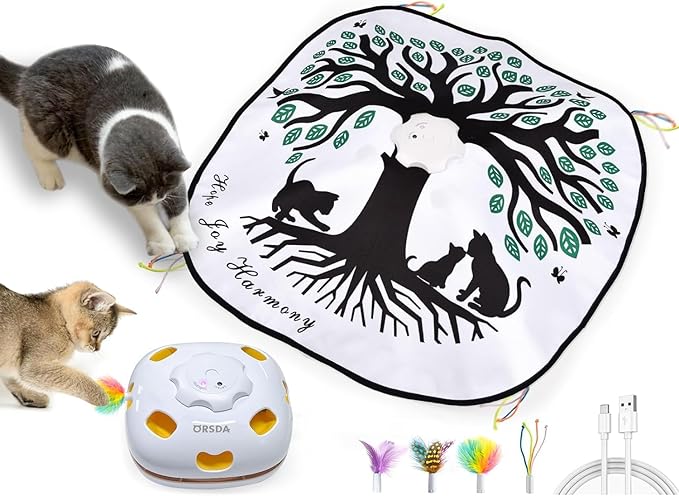 ORSDA Cat Toys for Indoor Cats 4 in 1 Interactive Automatic Cat Toys for Bored by ORSDA