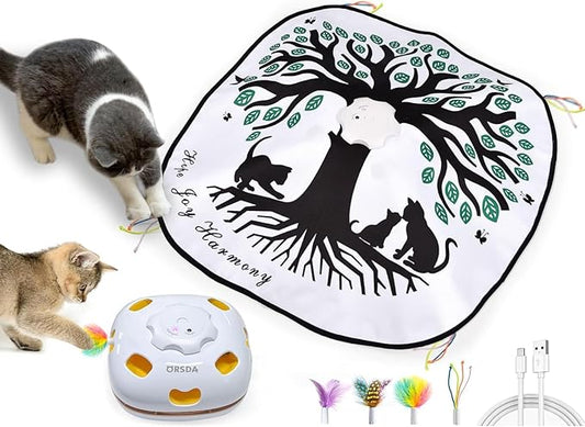 ORSDA Cat Toys for Indoor Cats 4 in 1 Interactive Automatic Cat Toys for Bored by ORSDA
