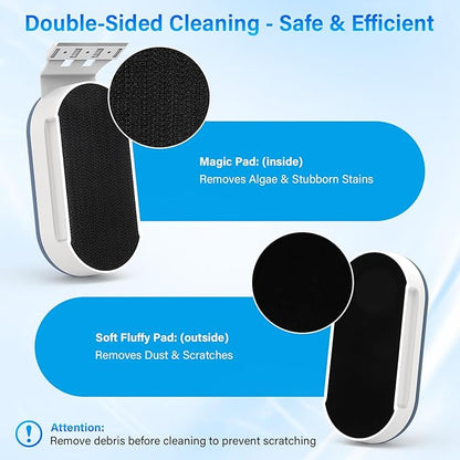 fishkeeper Magnetic Aquarium Glass Cleaner, Fish Tank Algae Scraper Cleaner - Image 2