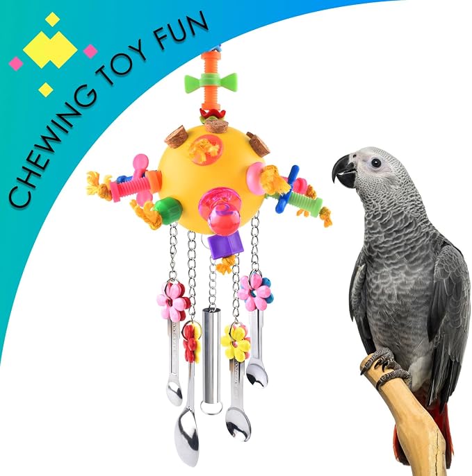 KATUMO Bird Toys Pull Spoons Colorful Acrylic Stick Toys Parrot Chew Toy - Image 6