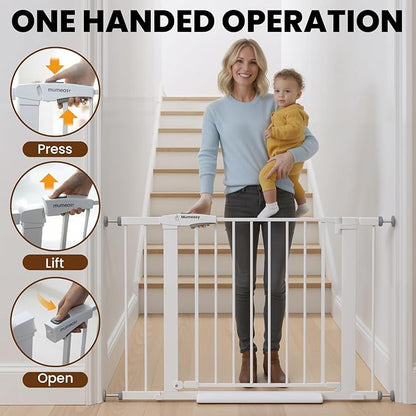 Baby Gate for Stairs, 29.7-40.6" Pressure Mounted Dog Gate, Auto Close Safety - Image 5