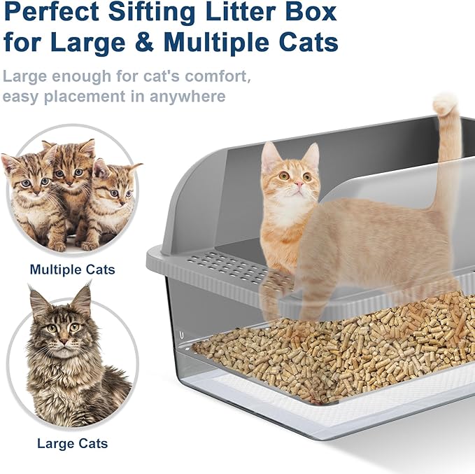 7" Deep Stainless Steel Sifting Litter Box - Image 5