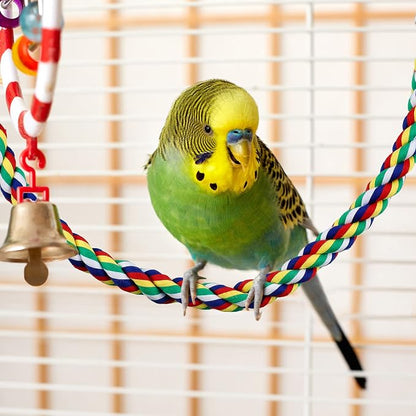 Weewooday 2 Pcs Bird Rope Perches Climbing Rope Bird Cage Accessories - Image 7