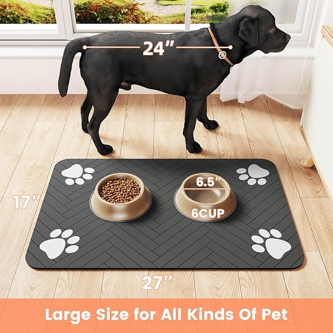 Pet Feeding Mat-Absorbent Pet Placemat - Image 7