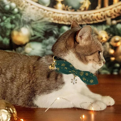 Bunny Ear Christmas Bowtie Cat Collar - Image 3