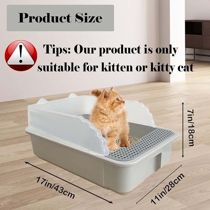 kathson Open Small Cat Litter Box - Image 2