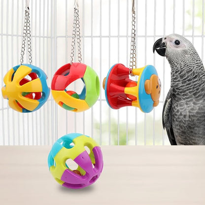 Hypeety Pet Parrot Toy Plastic Colorful Birds Ball - Image 7