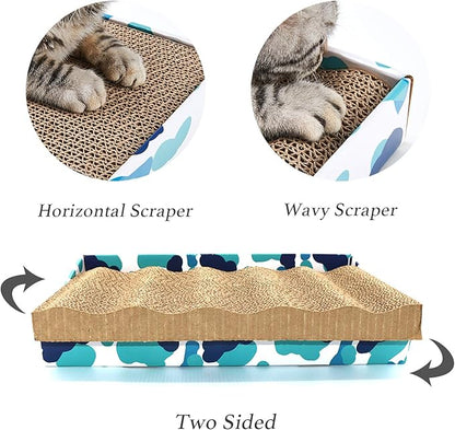 PEEKAB Cat Scratcher Cardboard Reversible Scratching Board Kitty Corrugated - Image 2