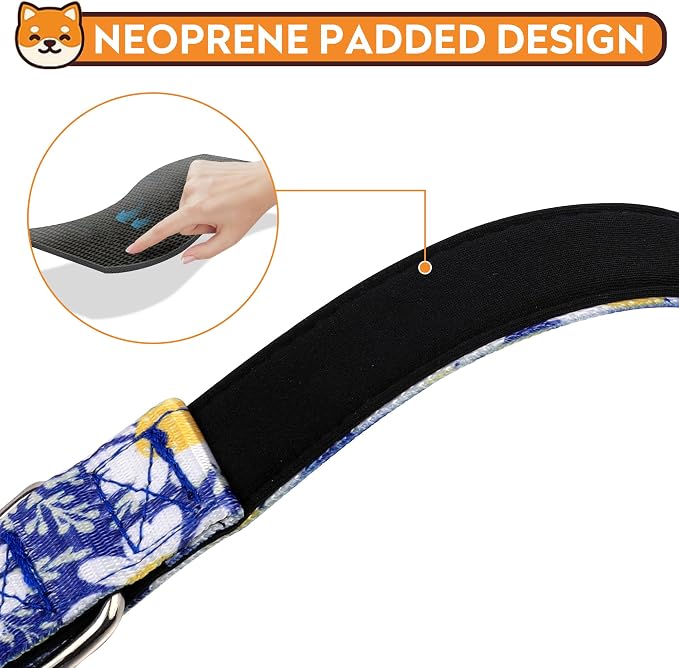 Reflective Dog Collar, Adjustable Soft Neoprene Padded Nylon Pet Collars - Image 4