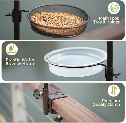 ERYTLLY Deck Hook Bird Feeder Pole Bird Feeder Porch Multi Hook Bird Feeding - Image 6