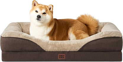 EHEYCIGA Orthopedic Dog Bed for Medium Dog, Waterproof Liner & Washable by EHEYCIGA