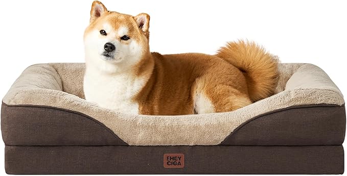 EHEYCIGA Orthopedic Dog Bed for Large Sized Dog, Waterproof Liner & Washable by EHEYCIGA