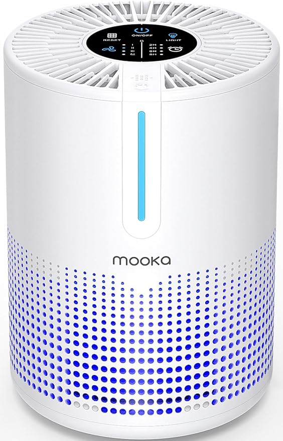 Air Purifiers for Bedroom Home 430 Sq.Ft, MOOKA H13 HEPA Filter Small Portable by MOOKA