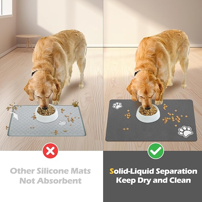 Pet Feeding Mat-Absorbent Dog Mat - Image 4