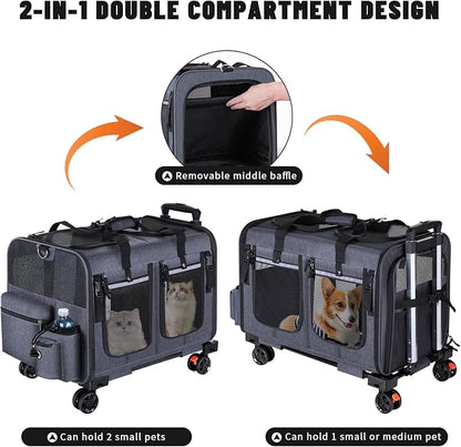 Cat Carrier for 2 Cats, Cat Carrier - Image 3