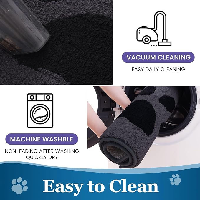 Buganda Dog Door Mat for Muddy Paws, Absorbent Dirt Trapper Washable Indoor - Image 6