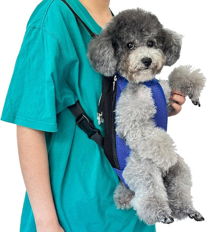 Pet Dog Carrier Backpack, Portable Breathable Mesh Chest Carrier, Polyester - Image 5